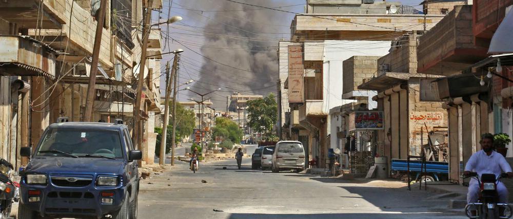 Am Freitag rücken Regierungstruppen zur syrischen Stadt Khan Shaykhun in der Provinz Idlib vor. 
