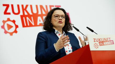 SPD-Vorsitzende Andrea Nahles.