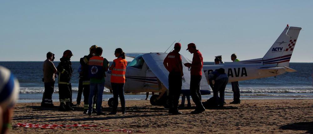 In Portugal ist ein Kleinflugzeug abgestürzt. 