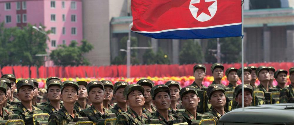 Eine Militärparade in Nordkoreas Hauptstadt Pjöngjang