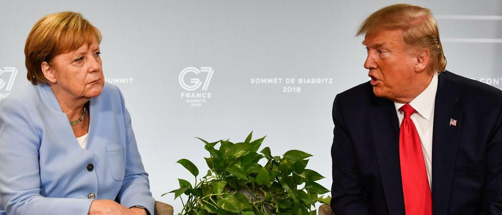 Kanzlerin Angela Merkel und US-Präsident Donald Trump beim G7-Gipfel.