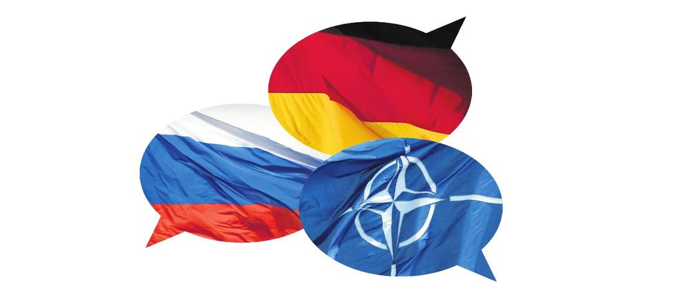Im Gespräch: Russland, Deutschland und die Nato.