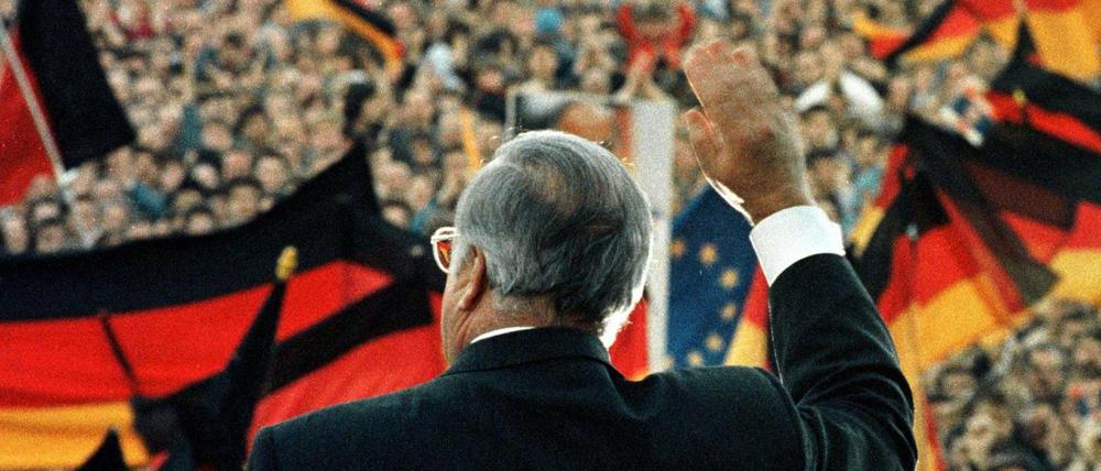 Bundeskanzler Helmut Kohl 1990 in Erfurt.