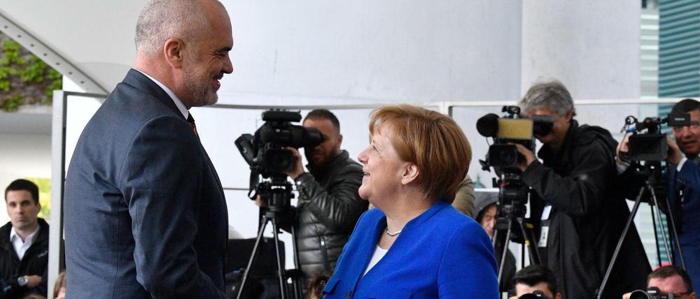 Kanzlerin Angela Merkel und Albaniens Premier Edi Rama am Montag im Kanzleramt.