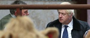 Verhandlungen mit der EU? Boris Johnson besuchte am Freitag eine Farm in Schottland.