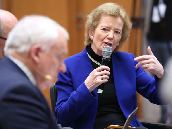 Die ehemalige Staatspräsidentin Irlands und frühere UN-Hochkommissarin für Menschenrechte, Mary Robinson.