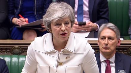 Premierministerin Theresa May warb im Unterhaus noch einmal für ihren Brexit-Deal mit der EU.