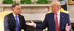 Der Präsident der USA Donald Trump mit dem polnischen Präsidenten Andrzej Duda in Washington. 