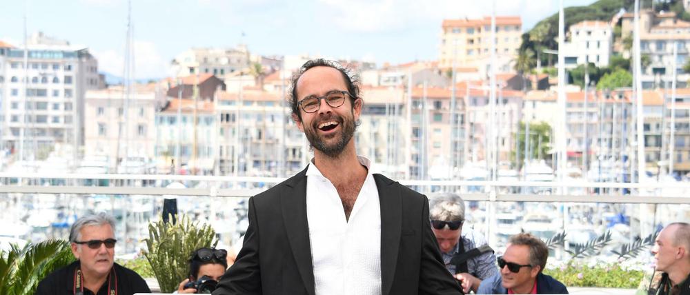 Der Bauer Cédric Herrou in Cannes bei der Vorstellung des Films "To the Four Winds", der sich um die Flüchtlingskrise dreht.