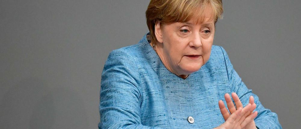 Angela Merkel im Bundestag.