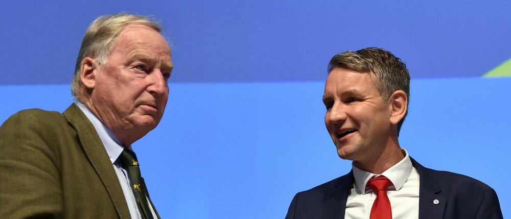 Parteichef Alexander Gauland und der Thüringer Landeschef Björn Höcke.