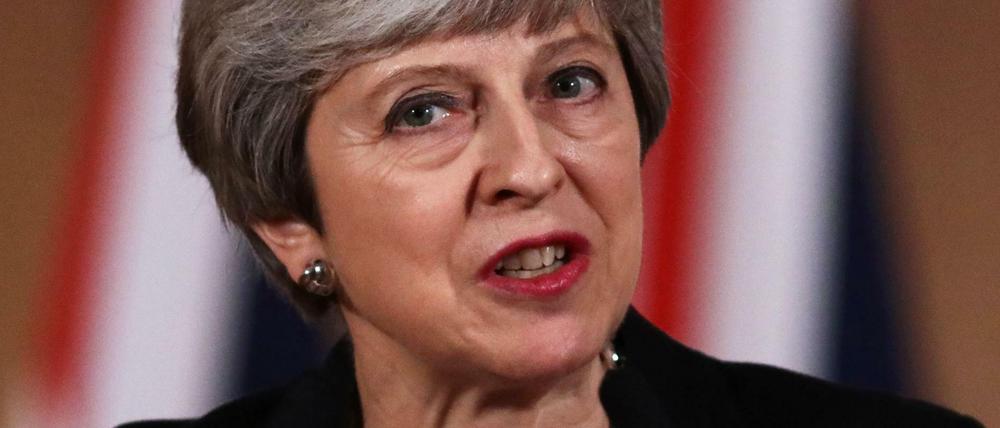 Kehrtwende beim Brexit: die britische Regierungschefin Theresa May am Dienstagabend.