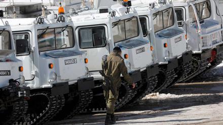 In Alarmbereitschaft. Israels Armee zeigt auf den Golanhöhen Präsenz.