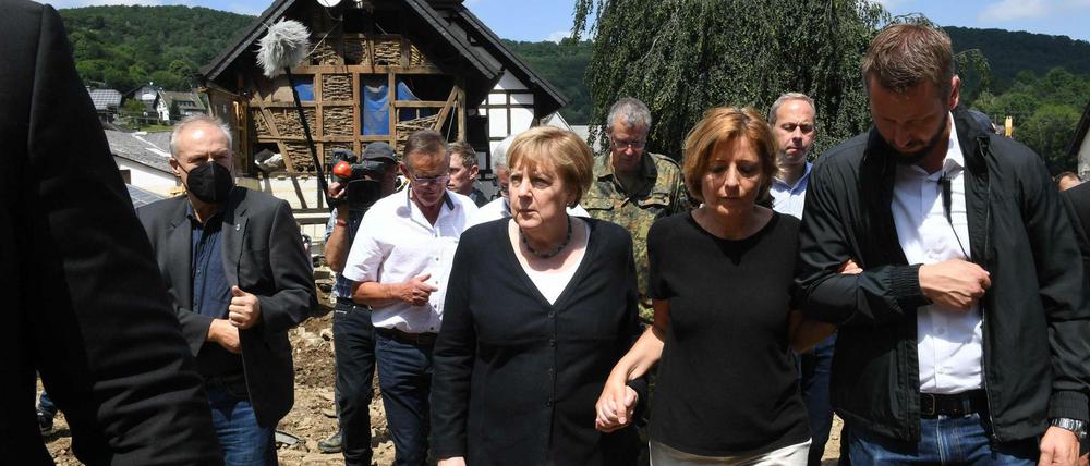 Angela Merkel und Malu Dreyer in Bad Neuenahr-Ahrweiler.