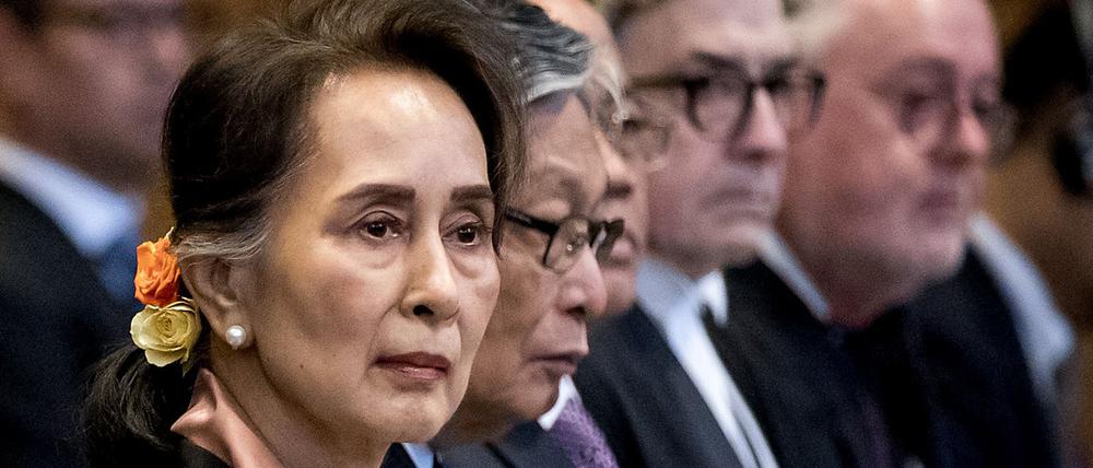 Vorwurf des Völkermords an den Rohingya: Regierungschefin Aung San Suu Kyi hört die Klage gegen ihr Land. 