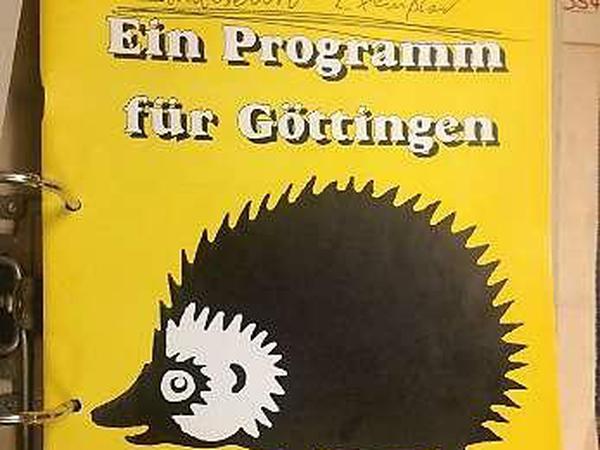 Das Kommunalwahlprogramm der Alternativen-Grünen-Initiativen-Liste in Göttingen aus dem Jahr 1981.