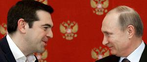 Griechenlands Premier Alexis Tsipras und Russlands Präsident Wladimir Putin bei einem Treffen in Moskau.