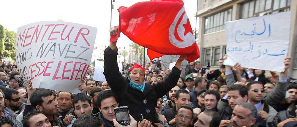 Die sozialen Unruhen im nordafrikanischen Tunesien gehen weiter.