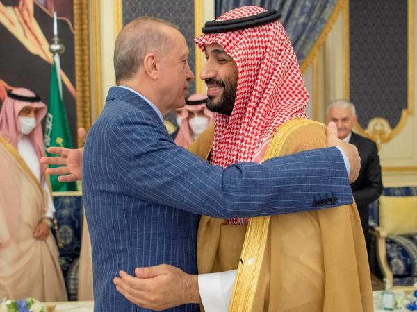 Bin Salman traf sich vor Kurzem mit dem türkischen Präsidenten Erdogan.