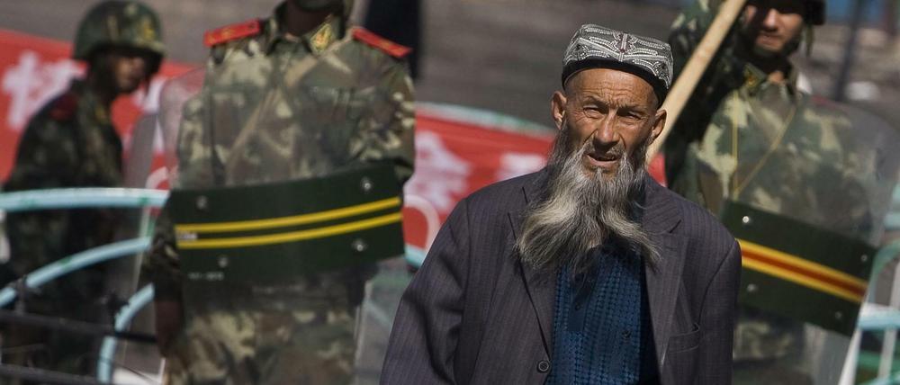 Ein Angehöriger der uigurischen Minderheit in China in der Region Xinjiang