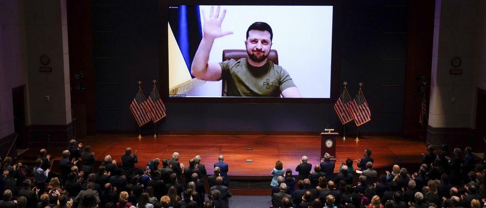 Standing ovations des US-Kongresses für den ukrainischen Präsidenten Wolodymyr Selenskyj.