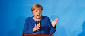 Bundeskanzlerin Angela Merkel (CDU) beim UN-Klimagipfel 