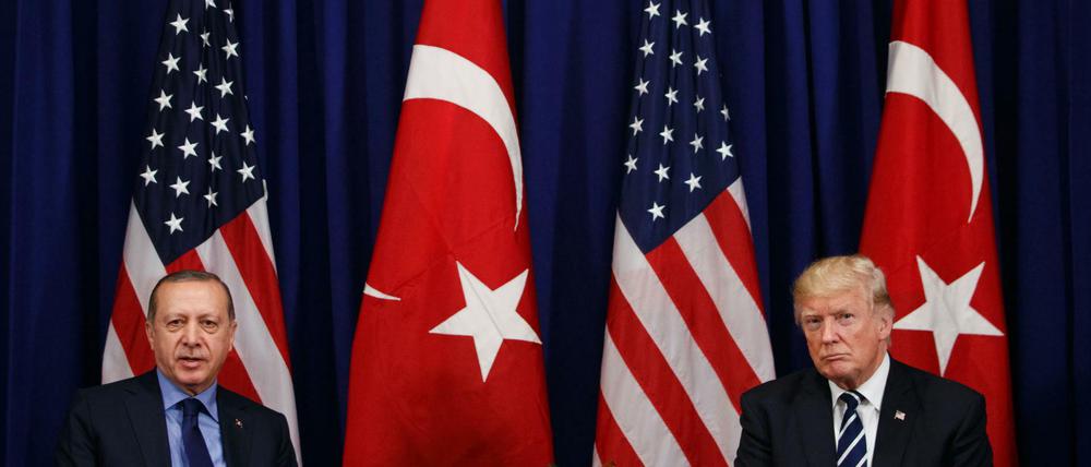 US-Präsident Donald Trump und der türkische Präsident Erdogan bei einem Treffen in New York