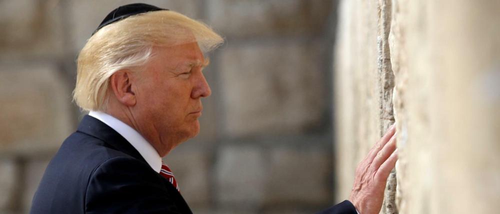 US-Präsident Donald Trump im Mai an der Klagemauer in der Altstadt von Jerusalem. 