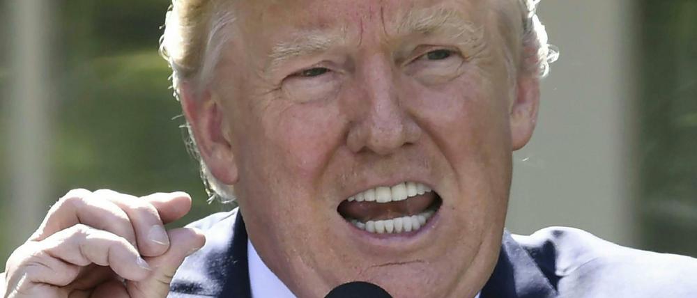 US-Präsident Trump kündigt im Rosengarten des Weißen Hauses den Ausstieg Amerikas aus dem Pariser Klimaschutzabkommen an.