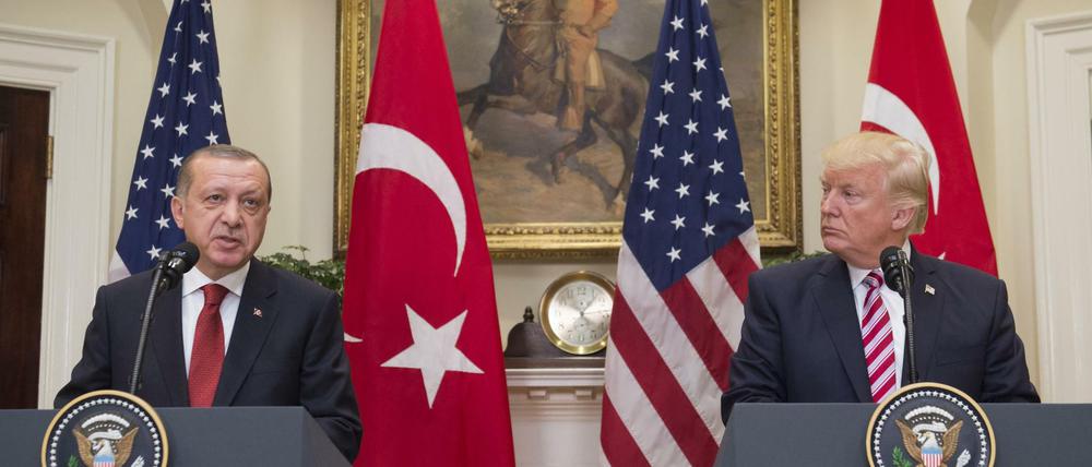 Angespannte Lage: Erdogan und Trump bei der Pressekonferenz im Mai 2018 im Weißen Haus in Washington