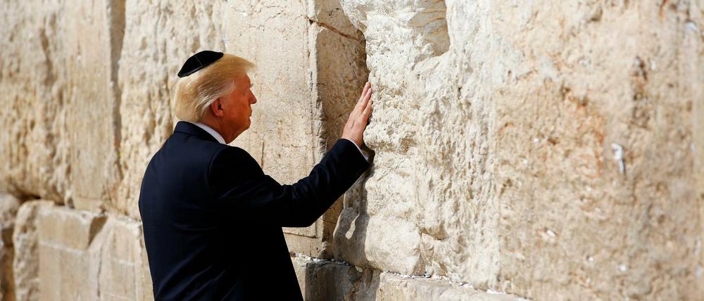 US-Präsident Donald Trump an der Klagemauer in Jerusalem. 
