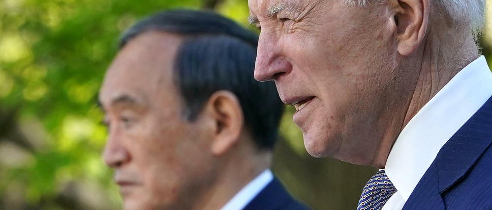 US-Präsident Joe Biden und Japans Ministerpräsident Yoshihide Suga