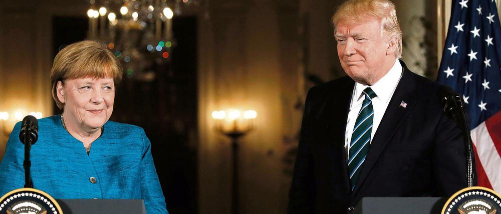 Angela Merkel und Donald Trump in Washington.
