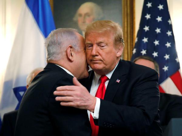 Zwei, die gut miteinander können: Donald Trump empfängt Benjamin Netanjahu im Weißen Haus.