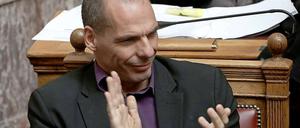 Yanis Varoufakis bei einer Abstimmung im Parlament.