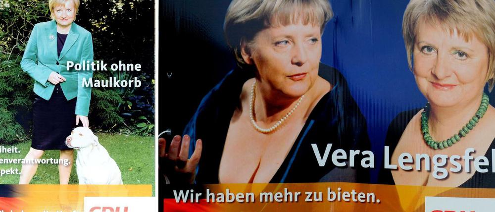 Lengsfeld-Wahlplakate 2009 - damals hatte die CDU-Politikerin zum letzten Mal für den Bundestag kandidiert 