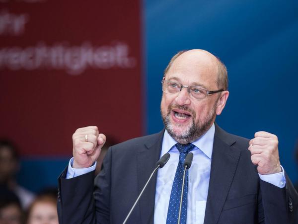 SPD-Kanzlerkandidat Martin Schulz bei einem Wahlkampfauftritt in Bochum.