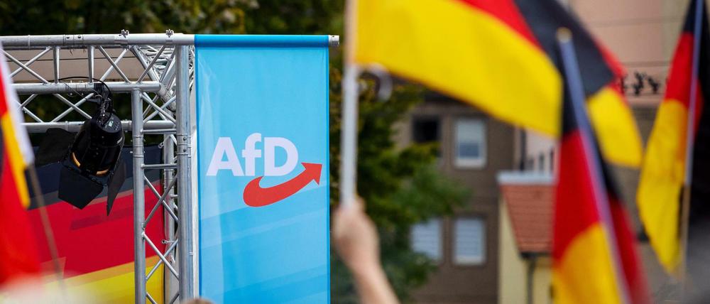 AfD-Wahlkampf in Cottbus.