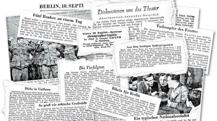Vor 70 Jahren im Südwesten: Tagesspiegel-Beiträge aus dem Jahr 1947.