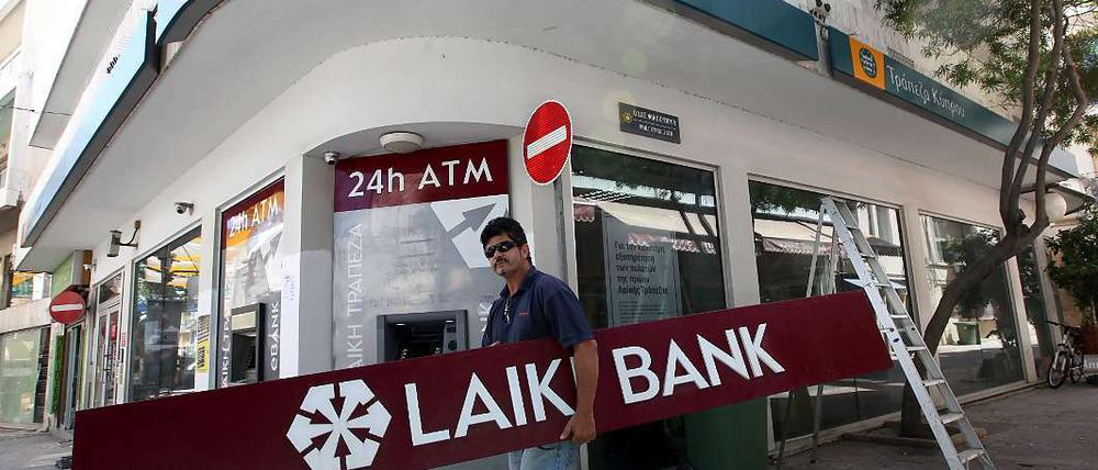 Pleitebank: Mit ihren Krediten in Griechenland hatte die „Laiki“ so hohe Verluste gemacht, dass sie eigentlich schon seit Mai 2012 bankrott ist – das wusste die EZB.