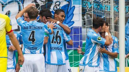In den Vordergrund gespielt: 1860 München zieht hochverdient in die zweite Runde im DFB-Pokal ein.