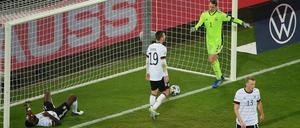Wieder einer drin. Die deutsche Mannschaft kassierte in den beiden vergangenen Heimspiele sechs Gegentore.