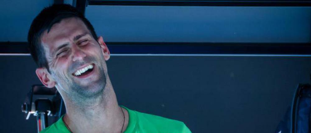 Novak Djokovic hat zumindest den Humor nicht verloren.