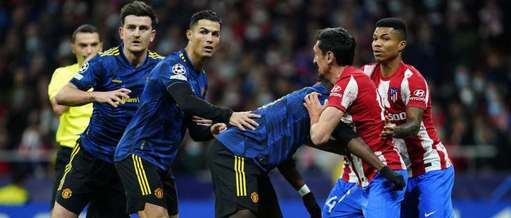 Auch Cristiano Ronaldo (Bildmitte) blieb bei Atletico blass.