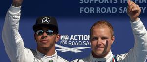 Neues Silber-Duo. Lewis Hamilton (l.) und Valtteri Bottas sind das neue Mercedes-Fahrerteam.
