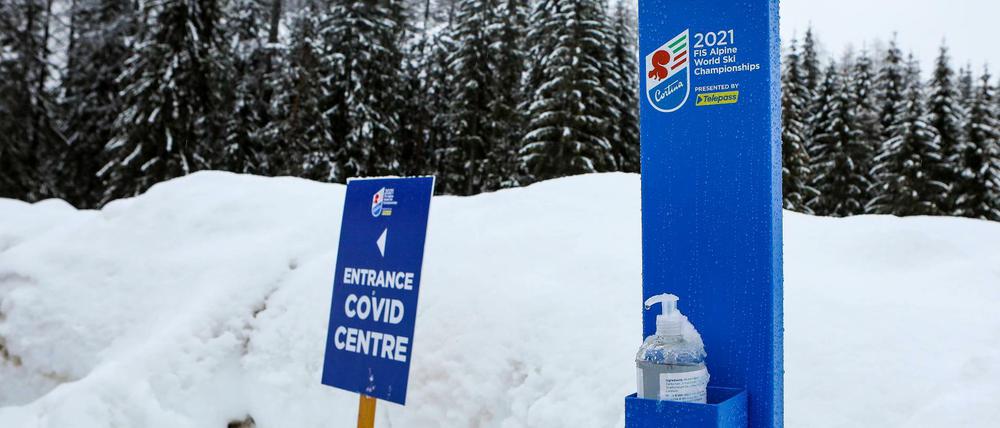 Da geht's lang. Bei der Ski-WM führt der Weg immer wieder ins Testcenter.