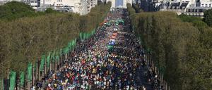 Beim Paris-Marathon ist die Nahrungsabgabe flächendeckend sichergestellt.