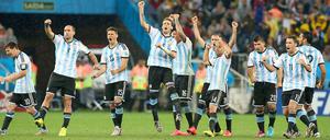 Jubel in blau-weiß. Argentinien steht zum fünften Mal in einem WM-Finale.