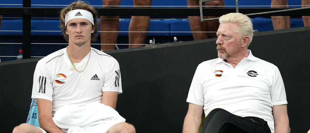 Kritisierter und Kritiker. Alexander Zverev (l.) und Boris Becker.