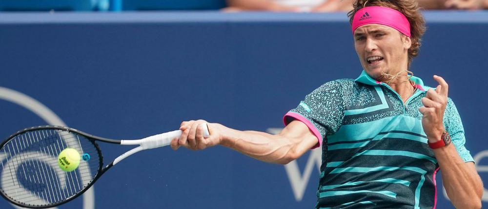 Schlagstark. Alexander Zverev will bei den US Open die Bälle wieder präzise ins gegnerische Feld setzen.